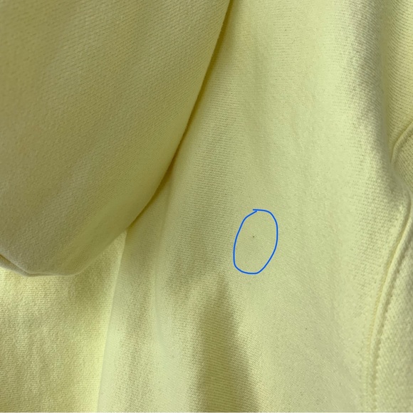 Champion Reverse Weave Lemon Yellow Thick Cropped Hoodie New Nwt Size Small - Picture 12 of 16